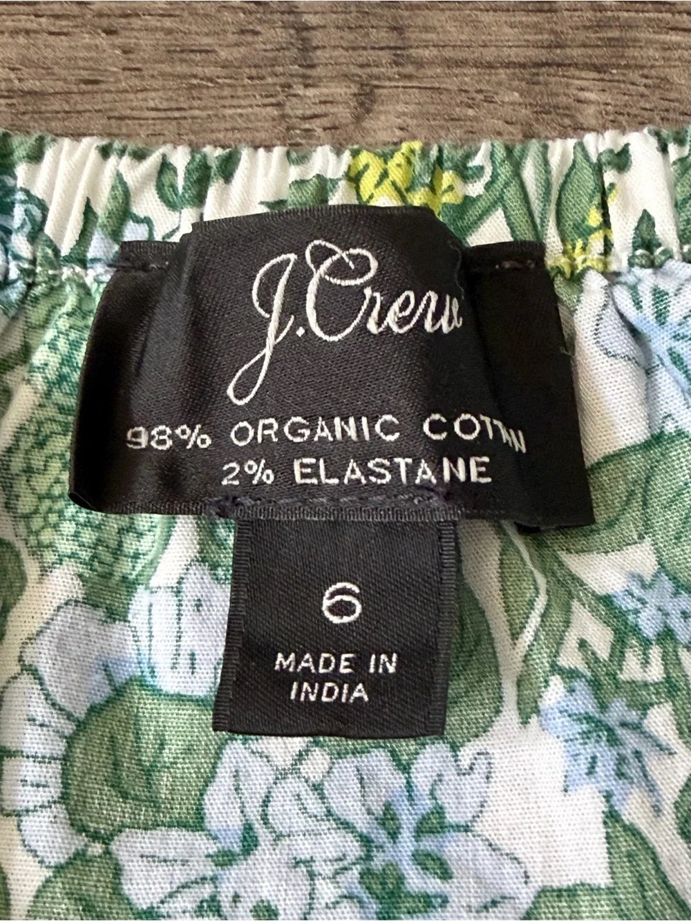 J.Crew Womens Tie-Back Floral Puff Sleeve Top Size 6 Preppy Cottagecore